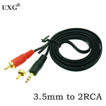 

3.5mm Plug Jack Connector to 2 RCA Male Music Stereo Audio Adapter Cable Audio AUX Line for Mp3 Phones TV Sound Speakers 3m 5m