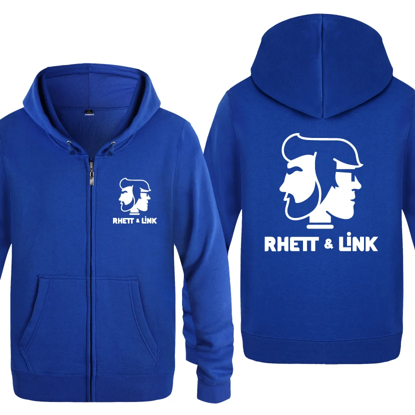 RHETT& LINK креативные толстовки, новинка, мужские флисовые толстовки на молнии с капюшоном, кардиганы