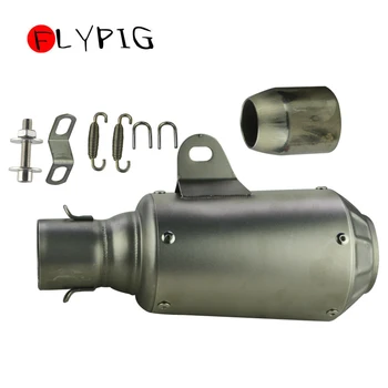 

FLYPIG New Quality 35-51mm Motorcycle Scooter ATV Exhaust Pipe Muffler Stainless Steel DIY Kit