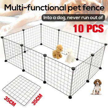 

10Pcs Foldable Pet Dog Puppy Pen Rabbit Playpen Outdoor Indoor Exercise Run