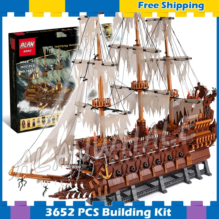 

3652pcs Battle Ship Pirates of the Caribbean The Flying Dutchman Flagship 16016 Model Building Blocks Toys Compatible With Lego
