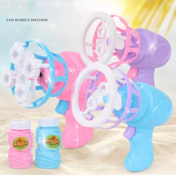 

Children's electric bubble fan bubble gun toy Funny Automatic Bubble Blower Fan Electric Bubble Machine Outdoor Kids Toy 100ml