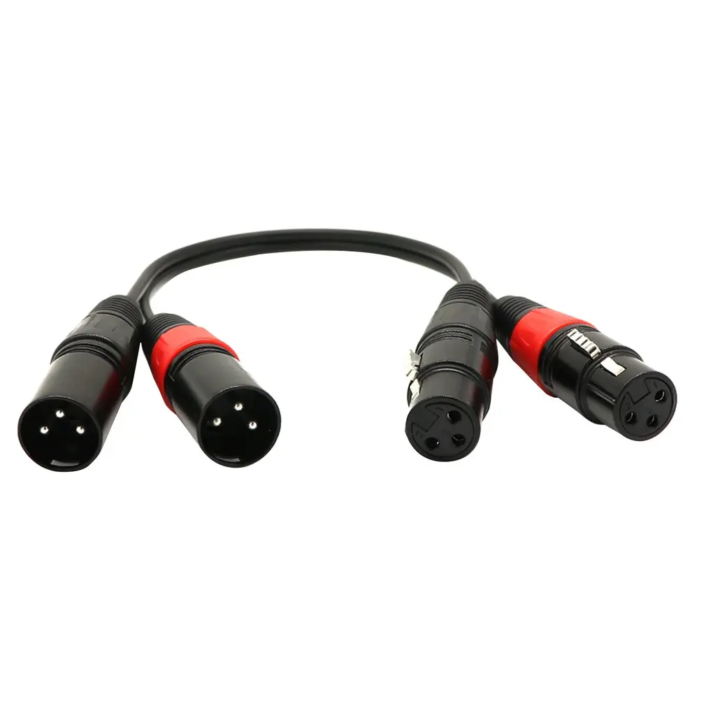 Mini Jack стерео TRS для двойного XLR 3 Pin Женский Межблочный кабель Y сплиттер соединительный кабель, шнур Кабель-адаптер
