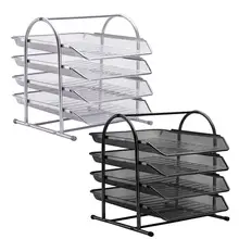 Сетчатый Настольный органайзер для файлов, сетчатый Настольный органайзер с 4 лотками для хранение офисных принадлежностей, стойка, идеальные подарки, высокое качество