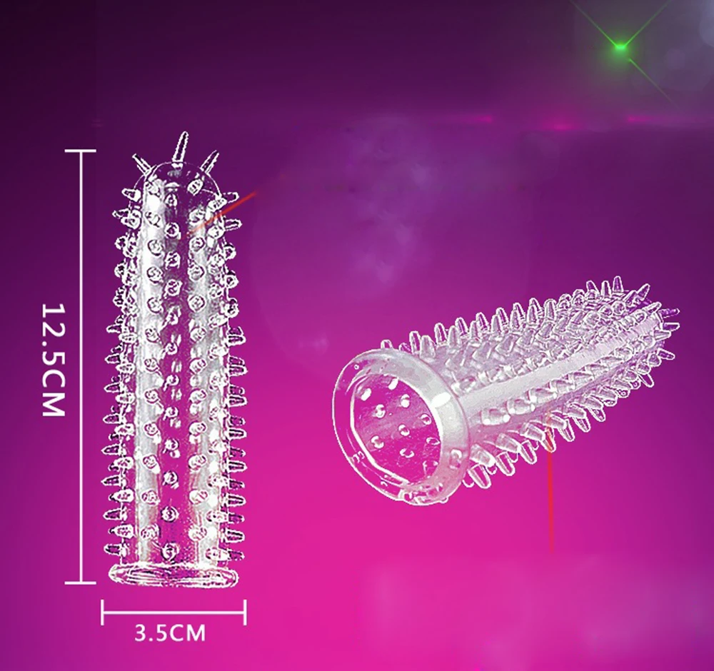 Силиконовые многоразовые презервативы задержка времени Кристалл Пенис Расширение рукава стимулируют глубокий массажер ткани