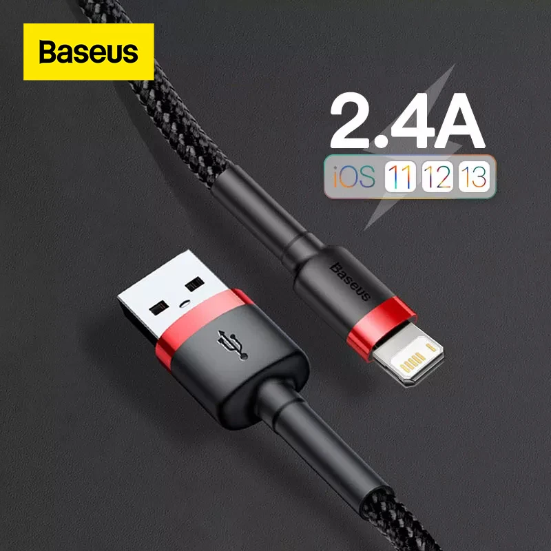 Baseus USB кабель для iPhone 12 11 Pro Max 8 X XR Быстрая зарядка синхронизации данных зарядный