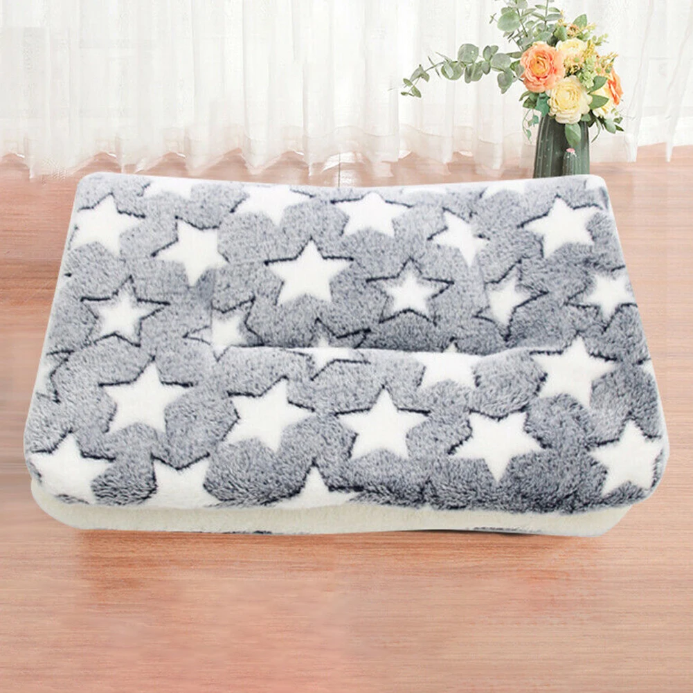Фланелевый Противоскользящий коврик для домашних собак и котов, теплый мягкий коврик для сна, Флисовое одеяло