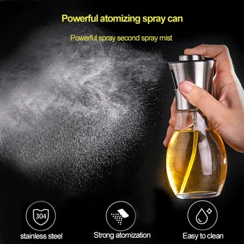 

Stainless Steel Olive Oil Spray Bottle Oil Vinegar Spray Bottles Water Pump Gravy Boats Grill BBQ Sprayer BBQ Kitchen Tools