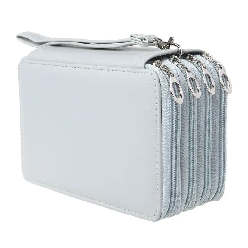 Creative Pencil Bag 4 Layers 72 Pencil Case Bag Organizer Storage Handy Leather Large Capacity Pen Holder Box For Student Gift