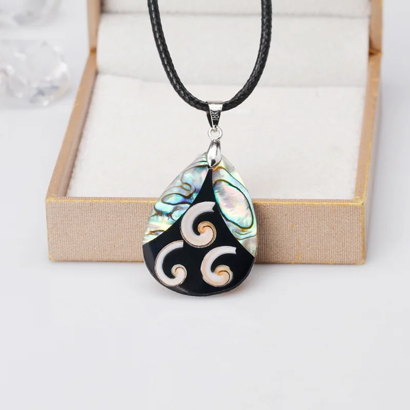 New Style Necklace Natural Shell Material Simple Drop-Shaped Pendant Necklace Versitile Fashion