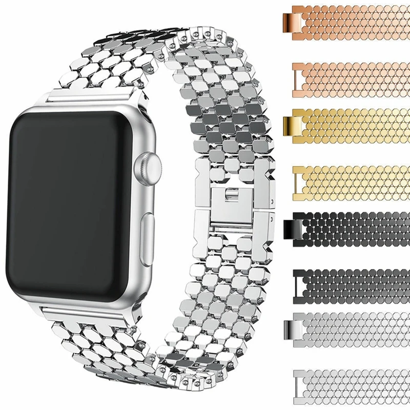 Strap for Apple watch 6 band 44mm 40mm iwatch serice 5 4 3 2 1 Accessories Stainless steel band for apple watch strap 38mm 42mm