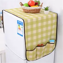 Новые чехлы для стиральной машины, Пыленепроницаемый Чехол для холодильника, карманы для хранения, сумка-Органайзер для кухни, случайный чехол с милым медведем