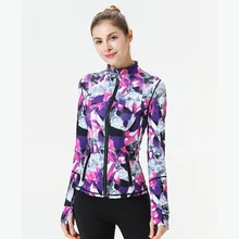 Цветные стереоскопические тканевые куртки для спортзала и тренировок, женские быстросохнущие бесшовные спортивные пальто для фитнеса, верхняя одежда с отверстиями для большого пальца