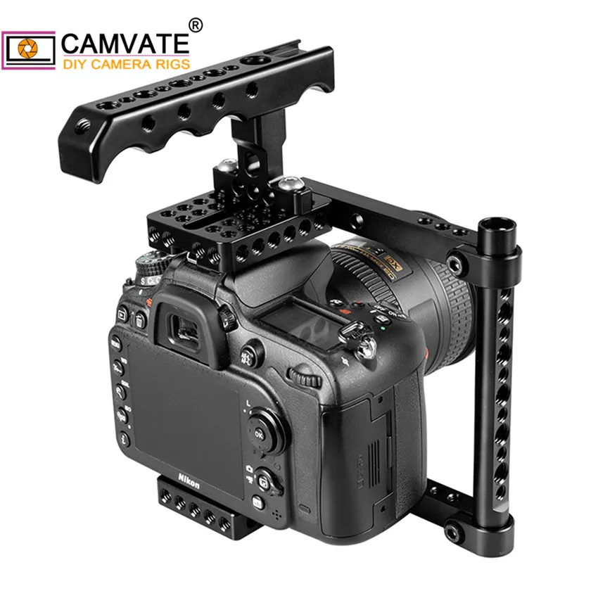 CAMVATE универсальный топ/сбоку сыр рукоятки с башмак и 1/4 &quot 20 &amp 3/8&quot 16 монтажных