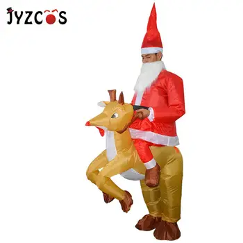 

JYZCOS Carnival Costume Santa Claus Christmas Inflatable Costume Funny Party Dress Costume Halloween Cosplay Costume for Adult