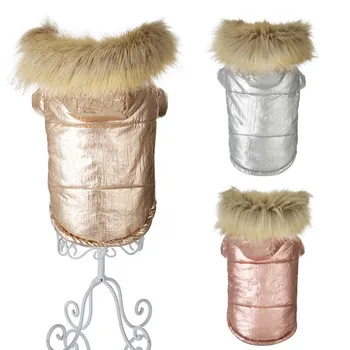 

New Dog Clothes Winter Warm Jacket For Small Dogs Waterproof Fur Hooded Puppy Pet Coat French Bulldog Clothing Overalls