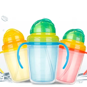 

Baby Feeding Water Drink Leak Proof Bottle Baby Suction Feeding Bottles Cups Training With Handle Cups