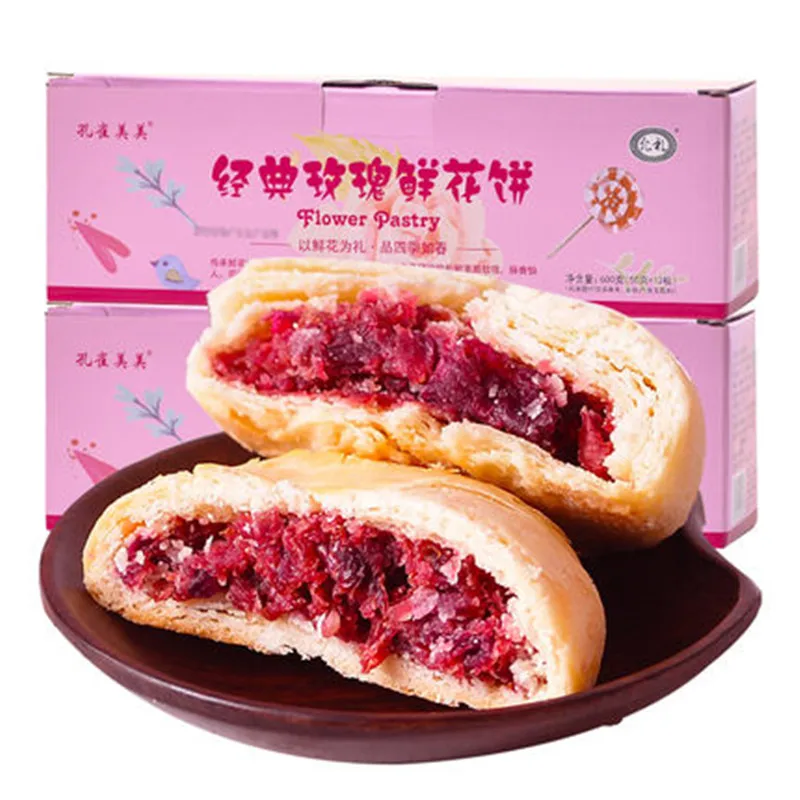 12pcs 600g Flower Cake Yunnan Specialty Authentic Sweets Rose Cake