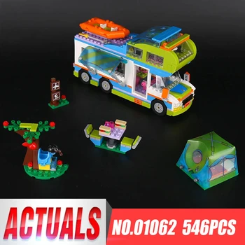 

01062 Girls Toys Series Travel Van Car Set Compatible With 41339 Set Building Blocks Bricks Toys As Kids Birthday Gifts
