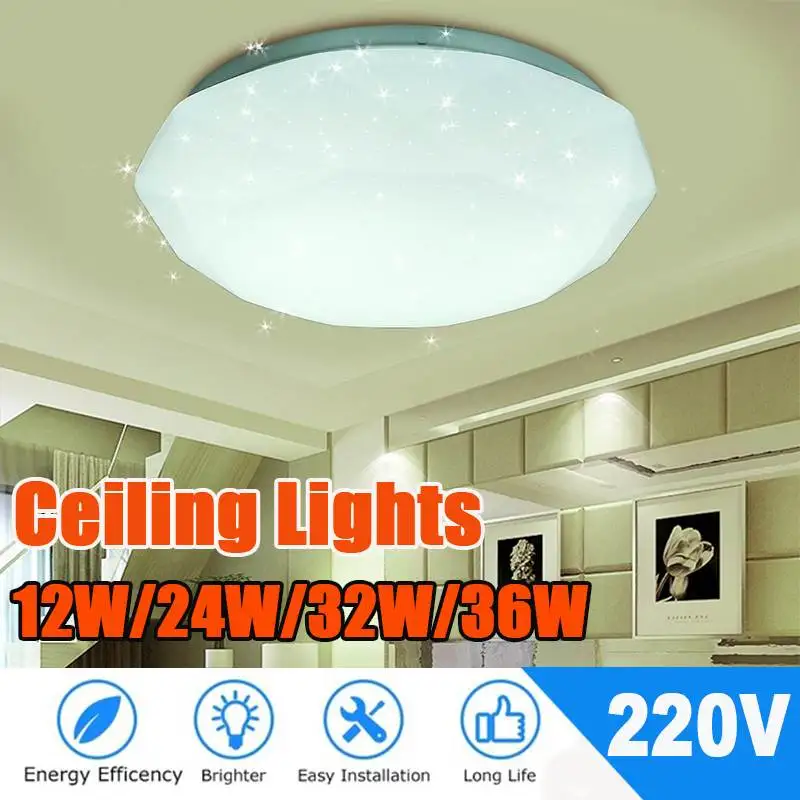 led panel lamp ceiling down light ac 220v home lighting fixture surface mount 2 
