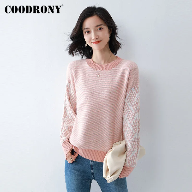 COODRONY Brand Elegant Light Color Slim Pullover Sweaters Female 2020 New Autumn Winter Streetwear Fashion Jumper Women W1163