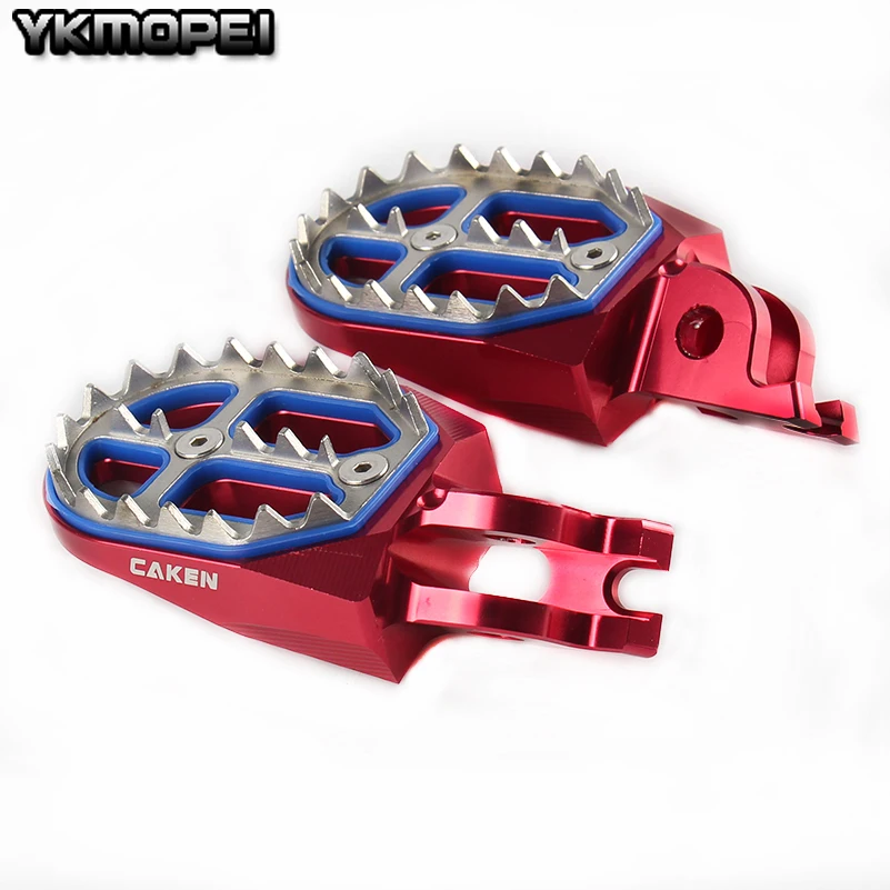 Красный ЧПУ педаль для ног для CR CRF CR125 CR250 CRF250R CRF450R CRF250X CRF450X CR500 Байк мотокросс эндуро супермото 1