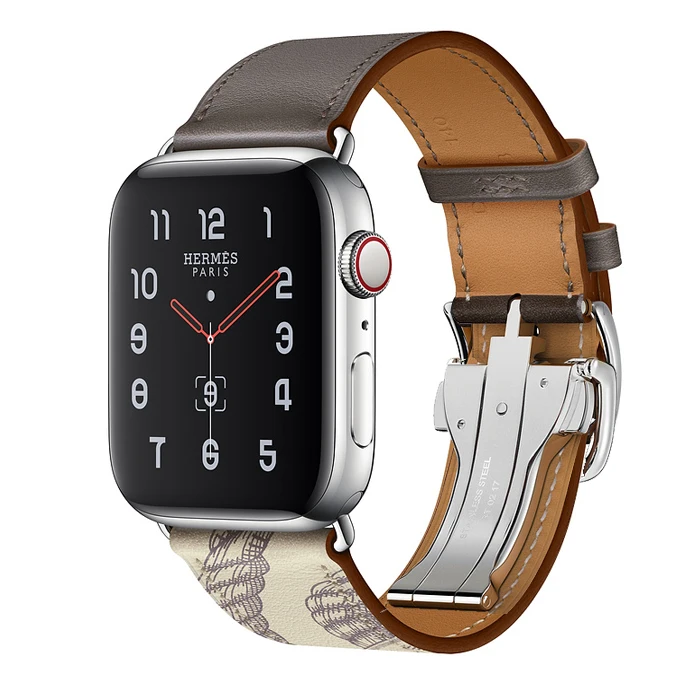 Ремешок для apple watch band 5 4 44 мм 40 мм correa iwatch 3 2 42 мм 38 мм раскладной кожаный браслет с пряжкой аксессуары для apple watch - Цвет ремешка: Etain Beton