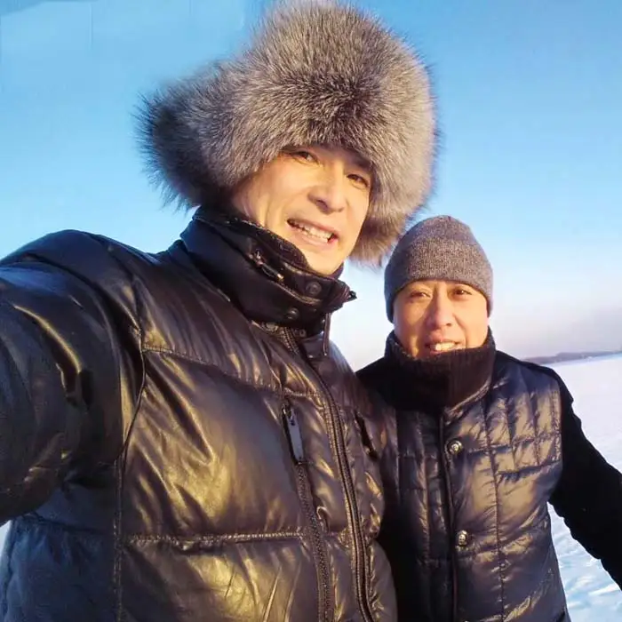 Осенне-зимняя мужская одежда из лисьего меха Lei Fengfeng, толстая шляпа, теплые наушники, Кожаная шапка, мужская шапка - Цвет: Серый