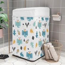 Thicken Oxford Cloth Washing Machine Cover Waterproof Sunscreen Protective Case Zipper Paste Style Top Opening Lid