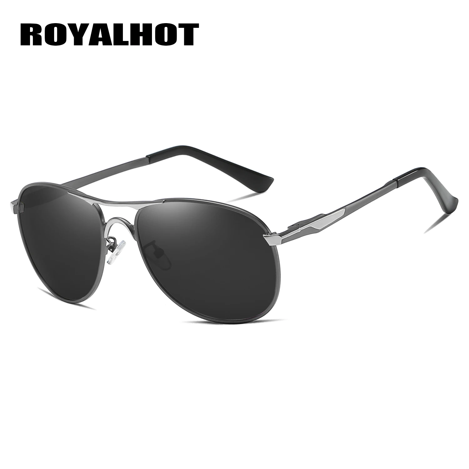 RoyalHot, мужские, женские, поляризационные, сплав, овальная оправа, солнцезащитные очки, для вождения, солнцезащитные очки, оттенки, Oculos masculino, мужские, p60016 - Цвет линз: Grey