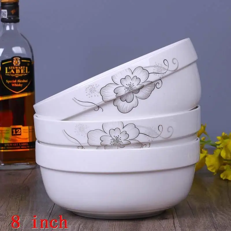 Number 4 Сервировка риса ваджилла блюдо тарелка Saladier Cuenco Cocina Tazone керамическая кухня бар столовая посуда керамическая суп обеденная чаша - Цвет: Number 4