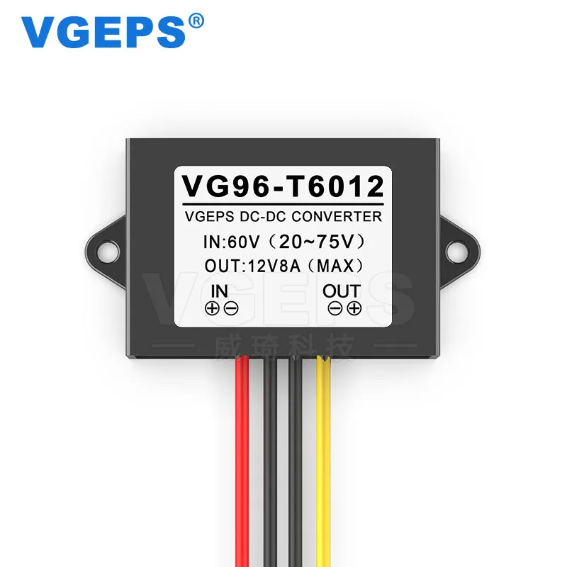 60V to 12V 8A Доить 48-60 V-12 V 3A 5A 8A понижающий преобразователь питания, 60 V-12 V DC регулятор мощности, 48 V-12 V DC понижающий модуль - Цвет: 60V to 12V 8A