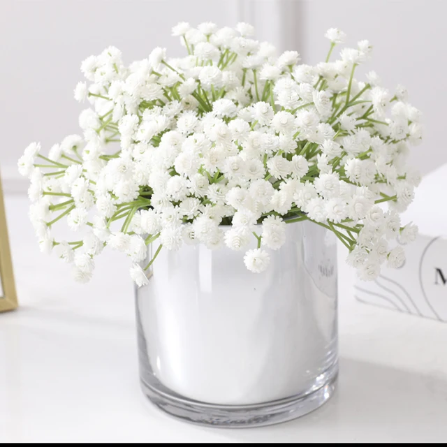 12 Pezzi Fiori Artificiali Gypsophila - Bouchet Bianco Per Matrimoni, Casa E Decorazioni - Foto 11