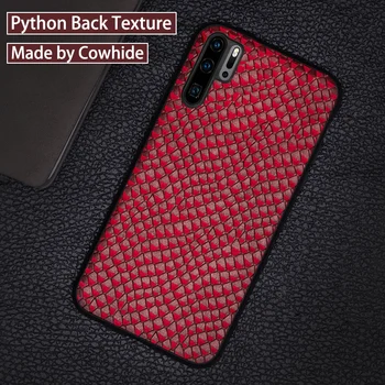 

Cowhide Phone Case For Huawei P20 P30 lite Mate 10 20 Pro Y9 P smart 2019 Snake Texture Cover For Honor 8X 9 10 20 lite case