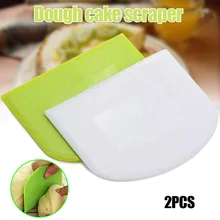 2 pçs cortador de pastelaria de plástico cortador de massa de pizza raspador bolo espátulas ferramentas fondant branco trapézio pão padeiro manteiga faca dropship