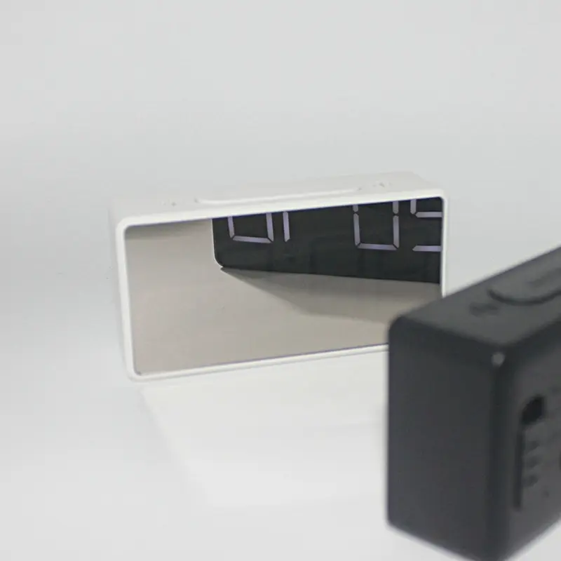 Mirror Alarm Clock LED Digital Display Electronic Time Temperature Calendar Table Alarm Clock USB Charging Student Desk Clocks