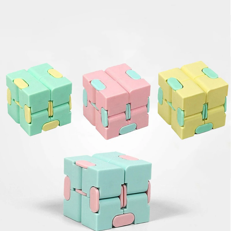 Rompecabezas cuadrado de cubo mágico infinito para niños y adultos, juguete de descompresión para aliviar el estrés, juego de mano divertido, laberinto de cuatro esquinas