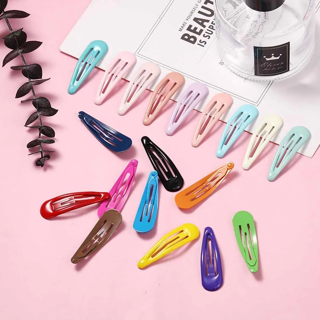 

30PCS Ladies Colorful Hair Clip Drop-shaped BB Clip Simple Hairpin Fashion Headdress Hair Accessories Hair Clip Ornaments