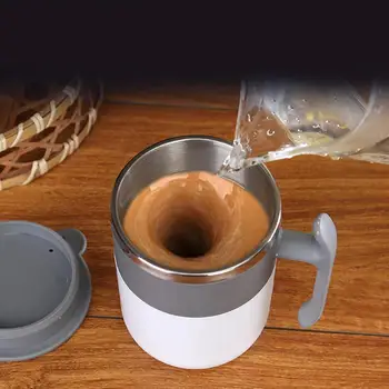 

High quality Portable Magnetized Cup Drink Rotating Cup Coffee Mixing Cup for Home Office