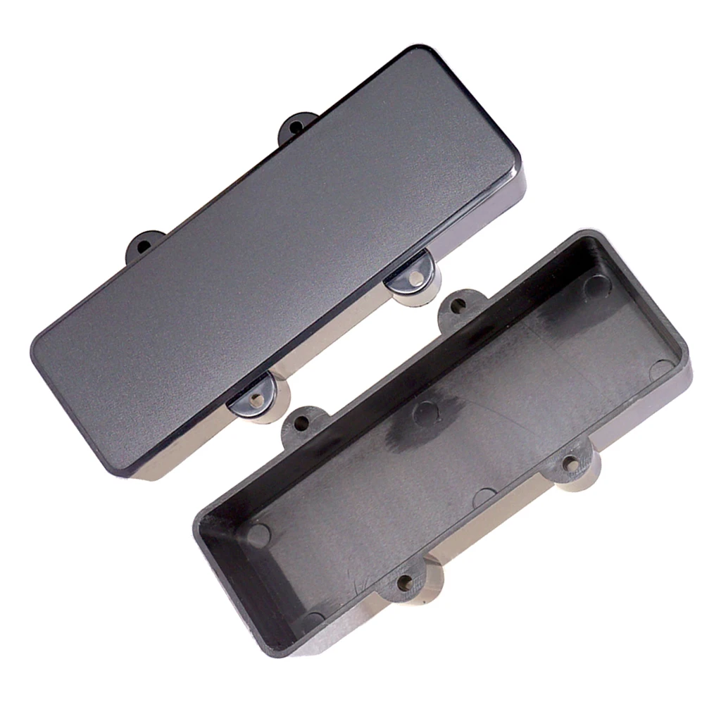2 Pieces No Hole Closed 5 String Pickup Covers for Electric Bass Replacement Parts