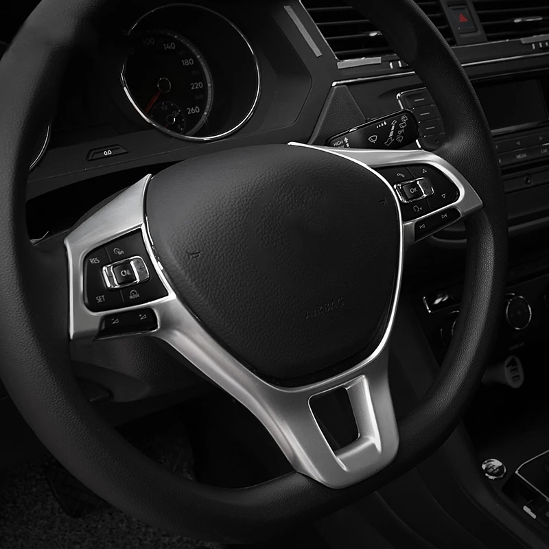 1 шт. ABS Руль Накладка рулевое колесо кнопки крышка наклейки для автомобиля Volkswagen VW Tiguan аксессуары