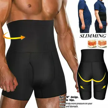 

Men'S Body Shaper Tummy Control Slimming Shapewear High Waist Bdomen Trim Shapers Waist Trainers Home Gym Lost Weight Shorts