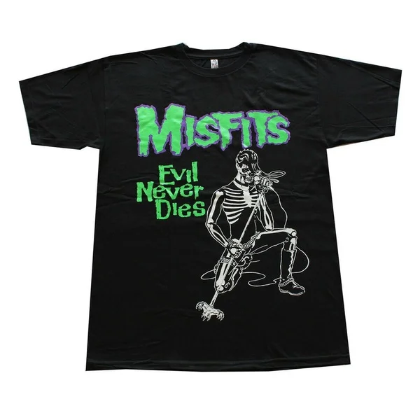 Черная Мужская футболка MISFITS Evil Never Dies | одежда