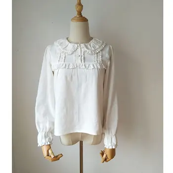 

Peter Pan Collar Long Sleeve Blouse Lolita Top for Women