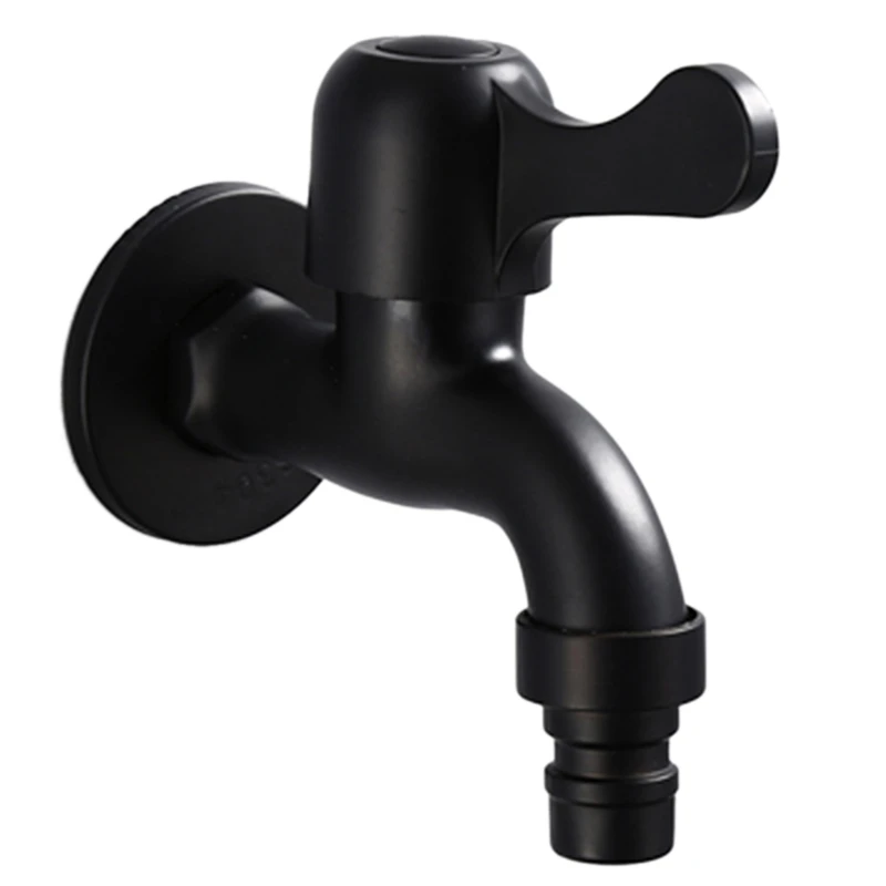 Bathroom Black Single Cold Tap Wall Single Tap Cold Water Faucet Garden Black Tap 4 Points Faucet Faucet Short A Faucet Extenders Aliexpress