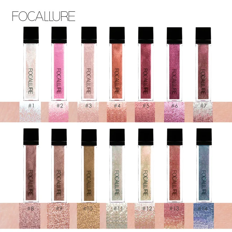 FOCALLURE Liquid Eyeshadow Sequins Super Shimmer Holograhic Shiny waterproof long lasting Eye shadow Eye Makeup