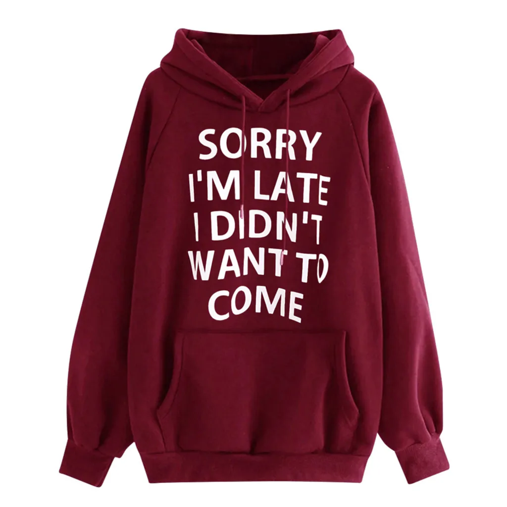 

2019 Autumn Women Hoodie Casual Long Sleeve Hooded Pullover Sweatshirts Hooded Female Pocket Sweatshirt 9.9