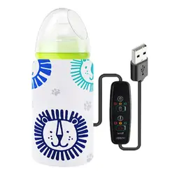 Baby Bottle Warmer USB Charging Milk Warmer Thermostat Food Warm Cover For Infant Feeding Bottle Travel Warm Keeper Warming I
