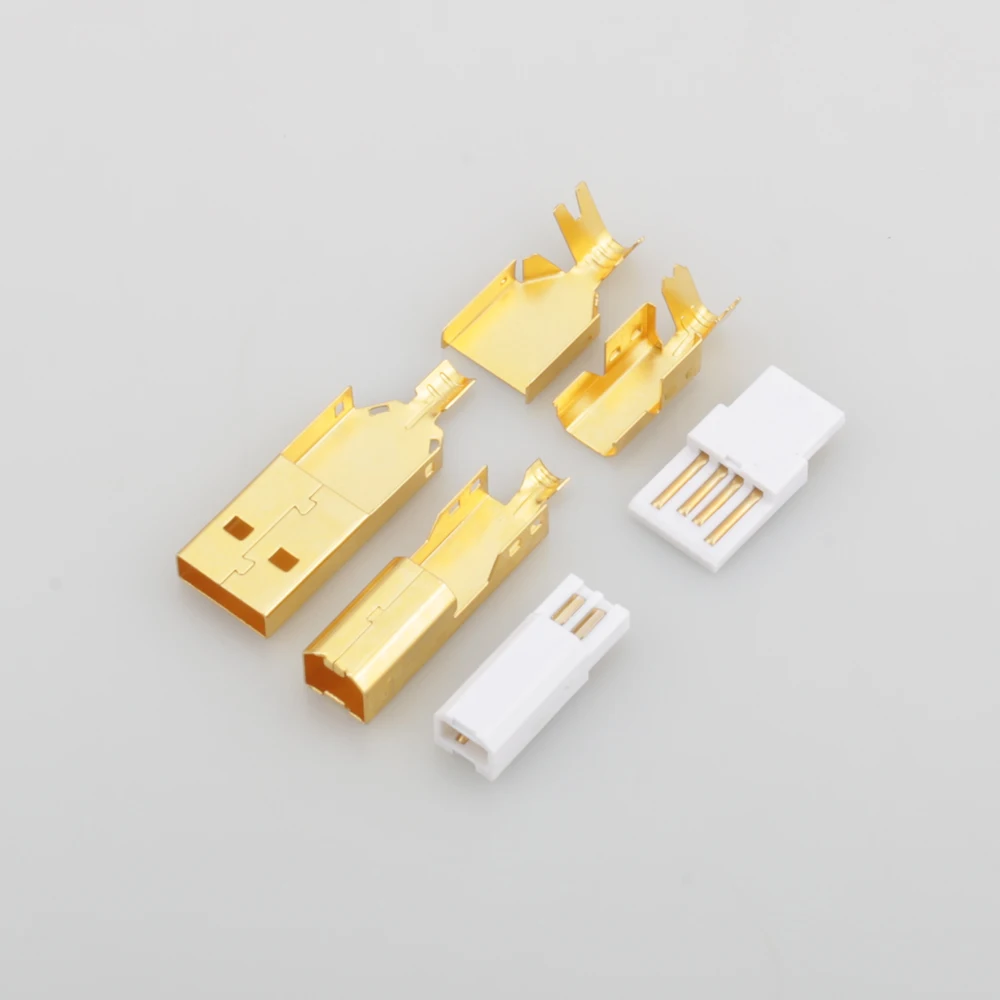 Hi End позолоченный USB разъем A + B Тип для DIY кабель сделано в Тайване|plug type|type bplug type b |