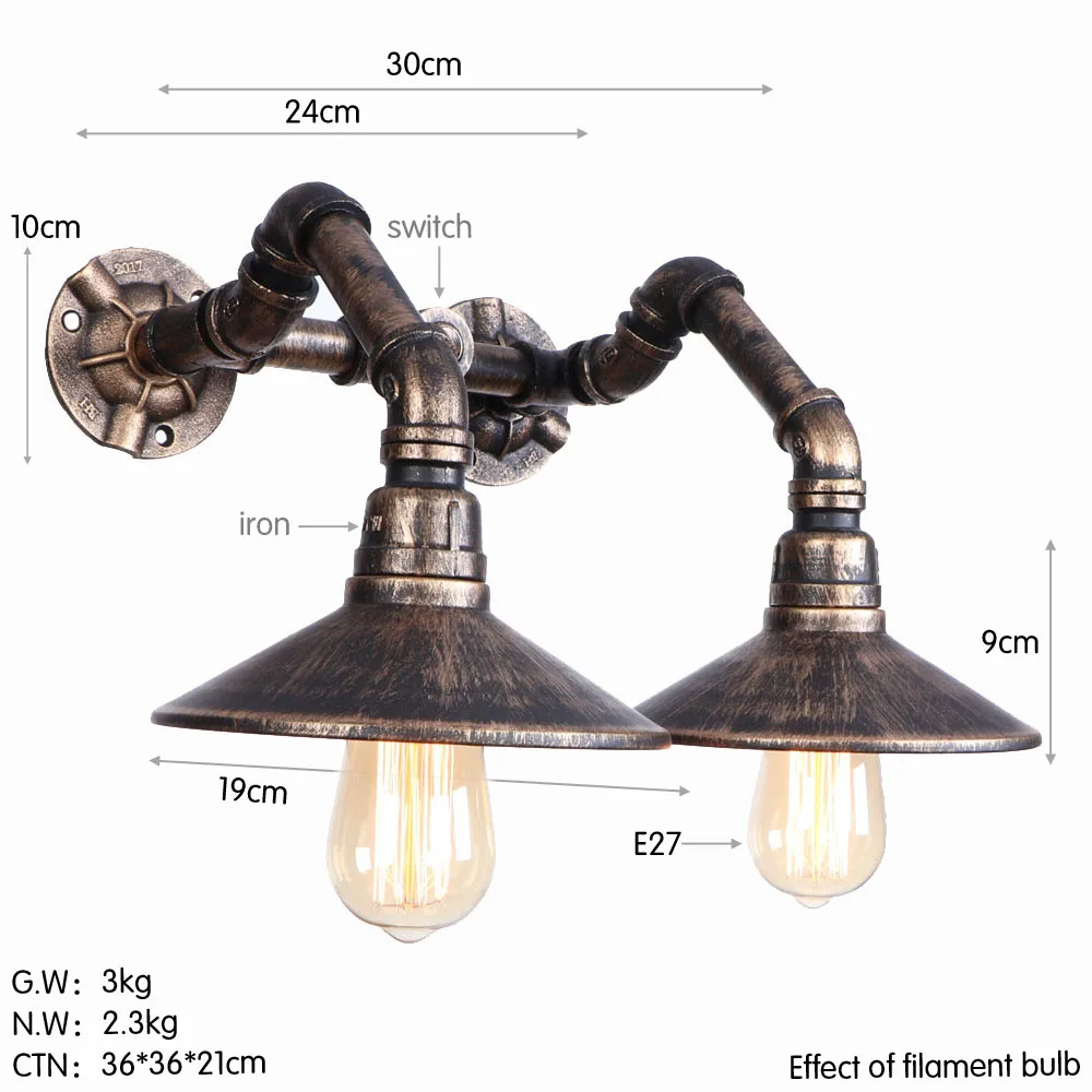 BG187 棕古 尺寸图 钨丝 英文版